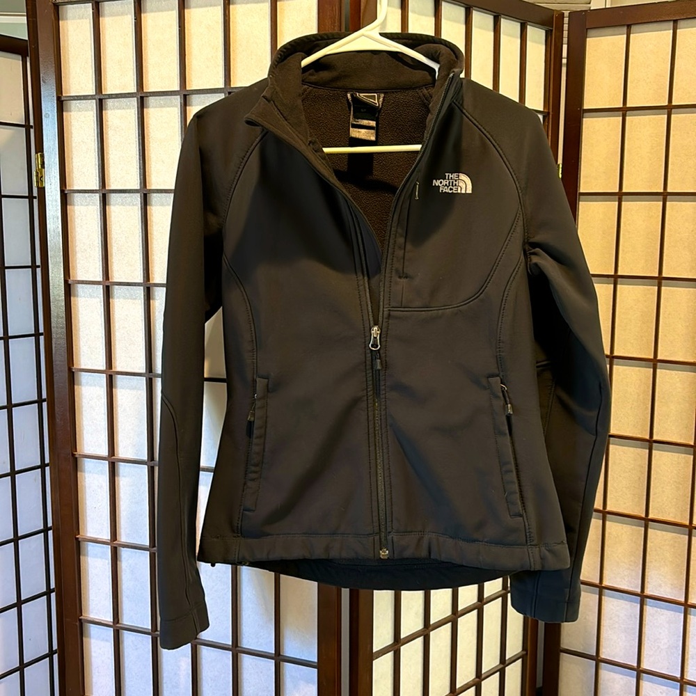 Northface waterproof, black jacket, and small petite